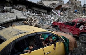 children in abandoned car